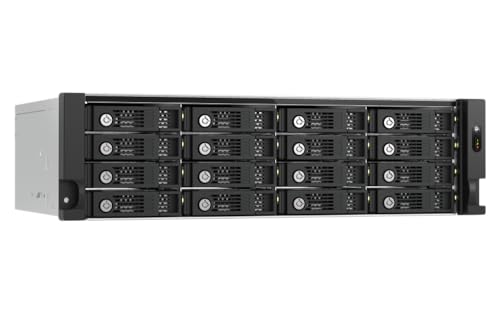 Image of QNAP TL-R1600PES-RP-US 16 Bay 3U Short Depth Rackmount JBOD | PCIe Interface, SATA, Petabyte-Scale Expansion, Diskless