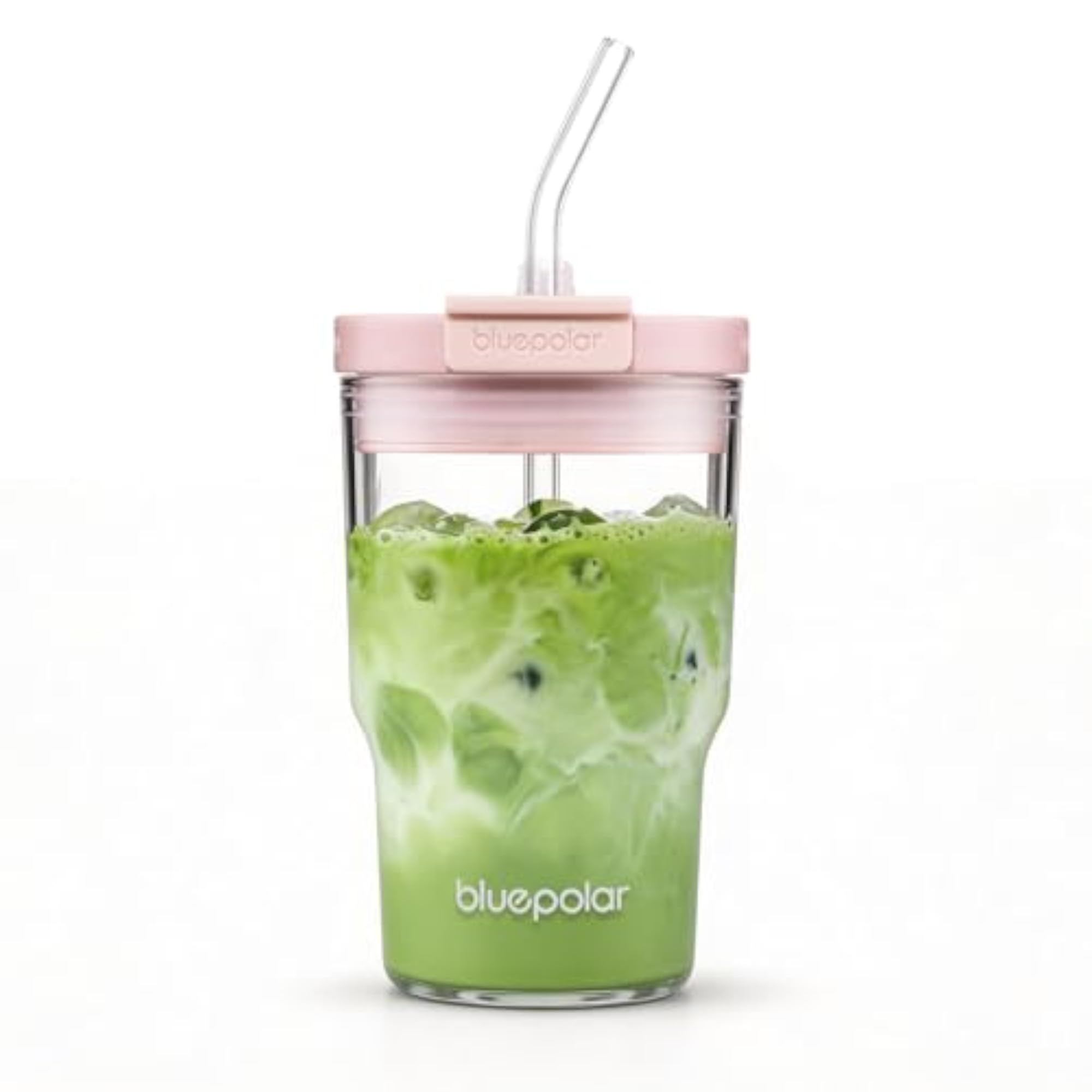 16oz/480ml Iced Coffee Glasses with Lids and Straws