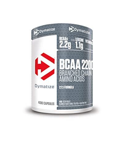 Dymatize BCAA 2200 Caps 400er - Aminoácidos esenciales: leucina, isoleucina, valina