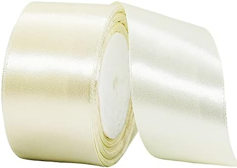 Yellow Ribbon 20mm for Gift Wrapping,22M Double Sided Satin Ribbon Yellow Polyester Ribbon Balloon Ribbon Fabric Thick Ribbon for Crafting,Christmas,Valentine,Bouquets,Cake Wedding Party Decoration