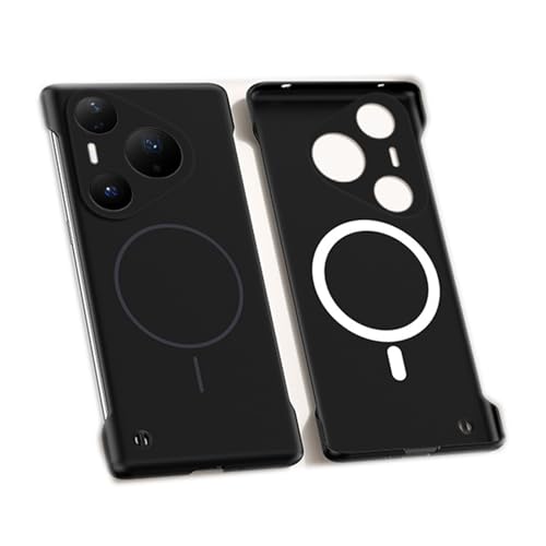 Case for Huawei Pura 80/80 Pro /80 Pro+/80 Ultra, Magnetic Soft Case Anti-Scratch Anti-Fingerprint Cover(Black,80 pro)