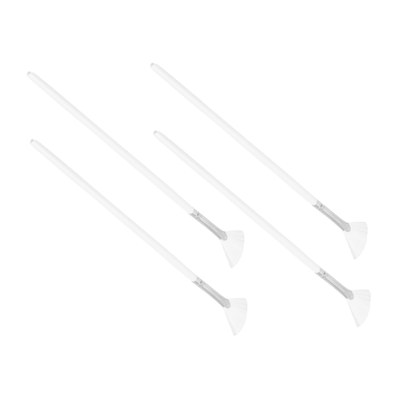 8pcs Handle Fan Brushes for Facial Masks and Creams Soft Bristles for Gentle Application for Skin Care Multi-use Cosmetic Tools for Home and Spa