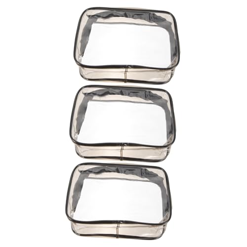 LIOOBO 3個 透明製トイレタリーバッグ点 防水耐久 旅行用化粧ポーチ レディース収納ケース 多機能軽量トラベルバッグ バッグインバッグに