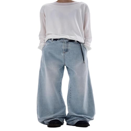 GUOYUXIAO Men's Jeans Washed Tapered Denim Jeans Loose Fit Trouser for Men2