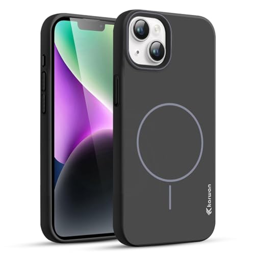 Image of KARWAN️Magnetic Ultra Slim-Fit Back Case Cover for iPhone 14 /13 |Hard PC Case Cover| Ultra-Thin & Light Weight with [Ultra Premium Feel] Case for iPhone 14 /13 (Black)