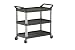 Sandusky Lee PUC203434-3 Heavy Duty Plastic Utility Cart, 34" Height x 34" Width x 20" Depth, 3 Shelves
