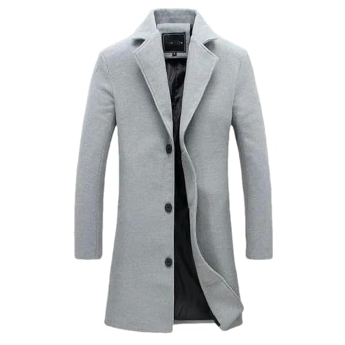 Manteau ajusté homme en laine JXQXHCFS Veste longue chaude contre le froid hiver