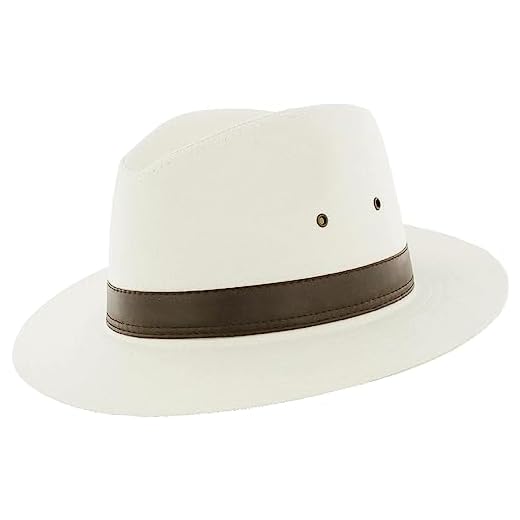 The Hat Company Mens Cotton Fedora A232, XXL 61cm, Beige
