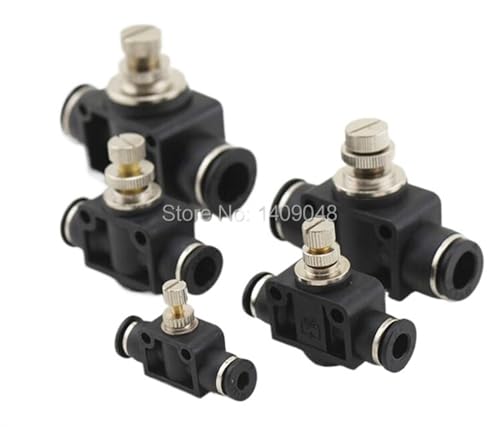 Válvula de acelerador de 6mm con conectores neumáticos rápidos de plástico, lote de 10 uds. 4