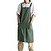 Meioro Resistente al Agua Lienzo Encerado Delantal Delantales Unisex Delantal de Cocina para Cocina Trabajo de Catering Restaurante Comercial (Árbol verde)