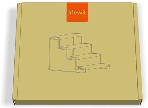 Lifewit 4 poziomowe przejrzyste podstawki wystawowe, plastikowych podstawek wystawowych, plastikowe organizery na figurki, perfumy, deser, stojak na biurko do organizacji i dekoracji, 30.5cm x 2