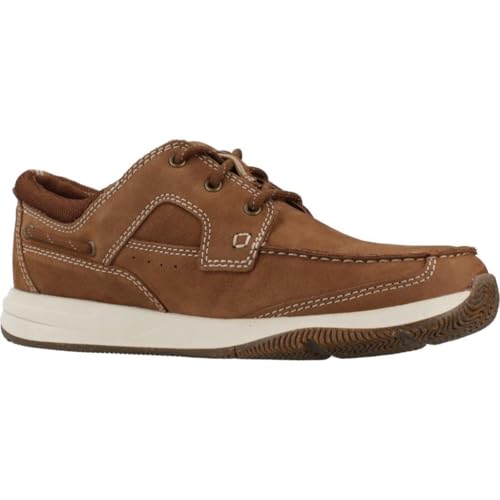 Image of Clarks Men's Sailview Lace Boots, navy nubuck, 10