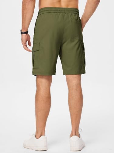 Image of Vogaan Men's Cotton Blend Multi Color Cargo Shorts | Regular Fit | 5 Pocket Casual Utility Shorts