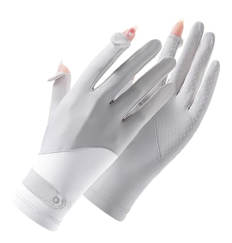 SUJAYU Full Finger UV Protection Gloves Driving Gloves Women, Thin & Breathable UV Gloves Sun Gloves Sun Protection Gloves, Gloves UV Light Gloves Women Cycling Gloves for Women (Grey)
