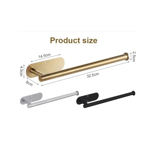 Portarrollos de cocina de acero inoxidable negro mate para pared 3