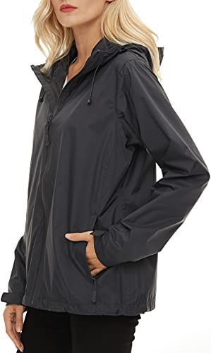 Image of Women's Rain Jacket Lightweight Waterproof Raincoat
