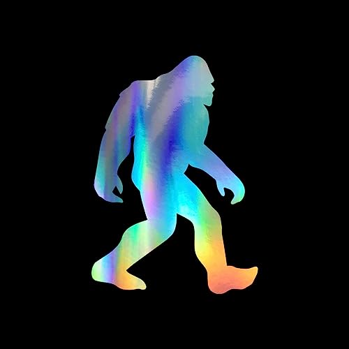 Image of Bigfoot Sasquatch Sticker Vinyl Decal Notebook Car Window Laptop 7 inch x 5 inch (Holographic)