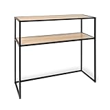 mueble zapatero recibidor ikea Apto limpieza paño húmedo VINTHERA Moa Consola Multifuncional con 2 Estantes 78x 27x 77cm Hierro