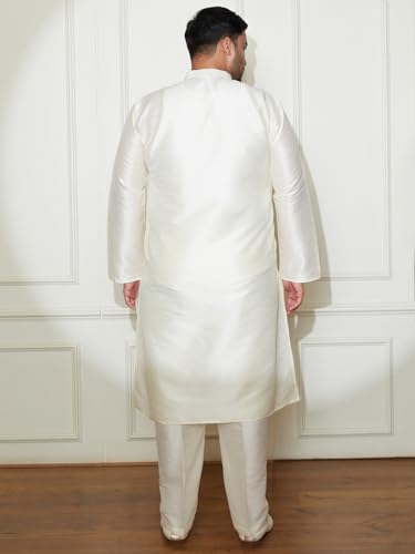 Image of Vastramay Plus Men's Silk Blend Kurta Pyjama Set