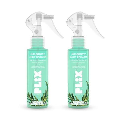 Image of PLIX THE PLANT FIX Rosemary Hair Growth Advanced Hair Spray 100ml Pack of 2 | Rosemary Extract, Redensyl, AnaGain & Baicapil | Lightweight Daily Scalp Spray | For Hair Fall Care & Fuller-Looking Hair