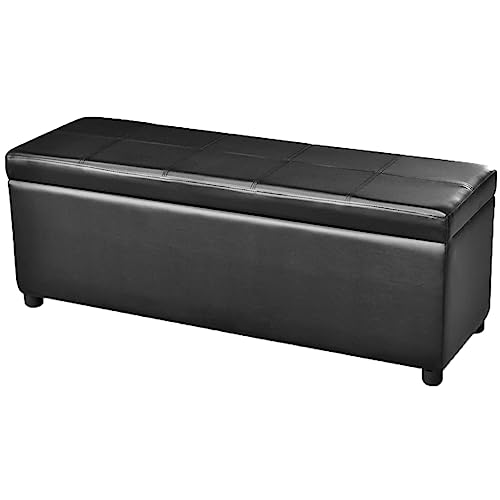 Banc de rangement en bois noir : le coffre idéal pour le couloir