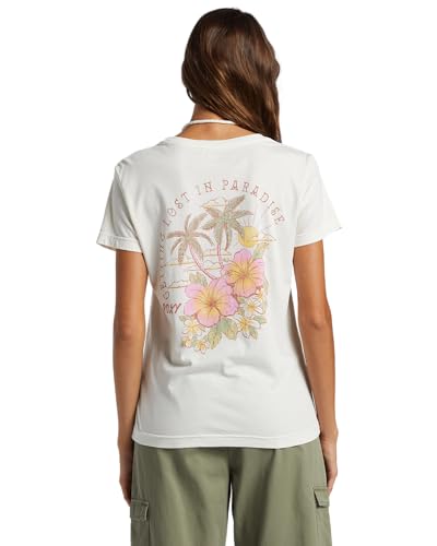 Image of Roxy Womens Boyfriend Crew T-Shirt, Casual Relaxed Fit Crew Neck Tee Short Sleeve Cotton Basic Shirt Everyday Comfort