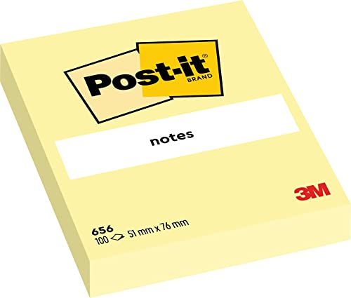Post-It Ft500072853 Notes - Canary Pastel Yellow - 12 Pads Per Pack - 100 Sheets Per Pack -  51 Mm X 76 Mm #TOP27