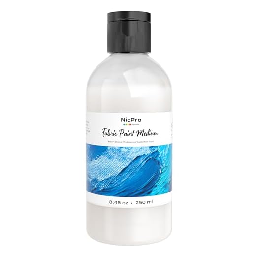 Nicpro medio acrílico líquido para telas professional effects, botella de 254 ml, para pintar telas, mejora la adherencia de la pintura acrílica a telas, textiles para telas, zapatos y bolsos
