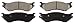Wagner Severe Duty SX702A Semi-Metallic Disc Pad Set Includes Installation Hardware, Rear