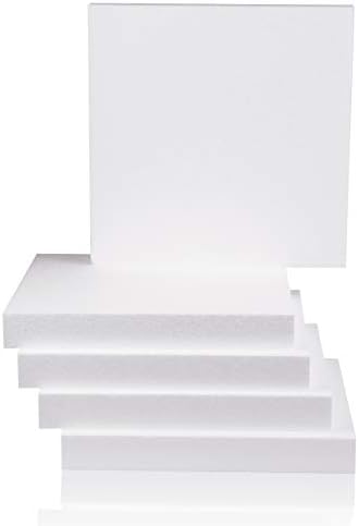 Silverlake 12x12x1.5 Craft Foam for Styrofoam Block Projects (5-Pack)