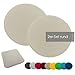 heimtexland ® Sitzkissen Set Filz Stuhlkissen Stuhlauflage Filzkissen Stuhl Polster Kissen Typ631 Sand 35 cm Rund 2 Stück