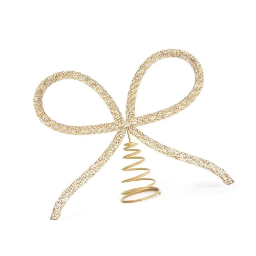 Rustproof Metal Holiday Tree Toppers with Dateless Bowknot Shape Perfect