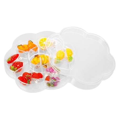 WOFASHPURET Kids Clip-on Earrings 7 Pairs Resin Plastic Earring Set Non-piercing for Party