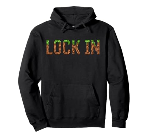 Lock In - video juego retro pixel art 8-bit pc gamer niños Sudadera con Capucha