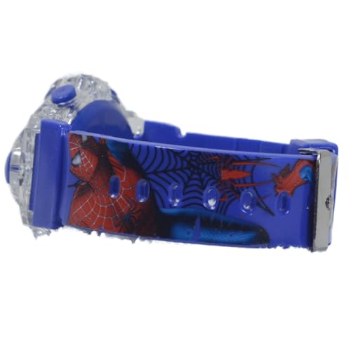 Relógio Infantil Menino Personagens Homem Aranha Luz E Som (Azul)