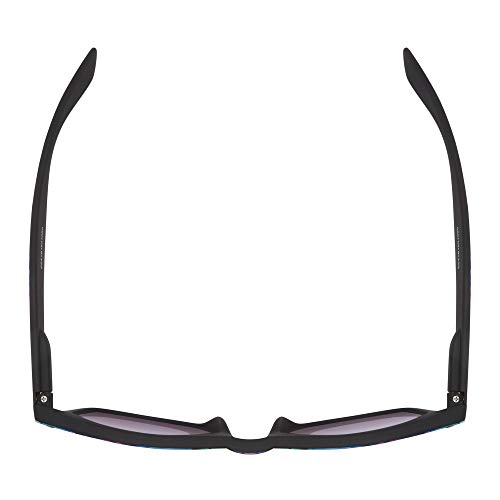 Piranha Digital Unisex Retro Sunglasses with Purple Pattern Frames and Blue Mirror Lens4