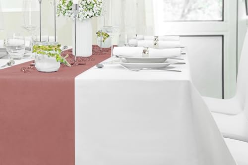 Moderno Tischläufer Tischdeko, in Alt-Rosa (30 cm x 25 m), Festliche Dekoration für Geburtstage & Hochzeiten… – Ansicht 2