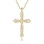Celtic Knot Gold Cross Necklace