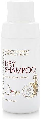 Joyce Giraud Dry Shampoo Powder - Biotin + Activated Coconut Charcoal + Pure4 Oil Blend, Miracle Elixir Collection - Tropical Scent, 1.7 Oz.