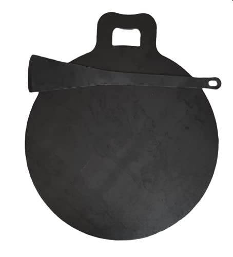Nakshathra Iron Induction Comfortable with Iron Turner Flat Dosa Tawa (Black, 14inch, 2.5kg)
