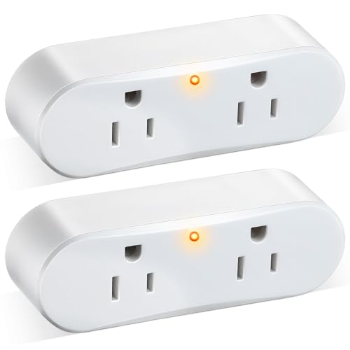 2 Packs Thermostatically Controlled Outlet, On at 32°F/Off at 50°F Plug in Thermostat Controlled Outlet Switch for Heater, Waterproof Temperature Control Outlet Extension Cord for Freeze Protect