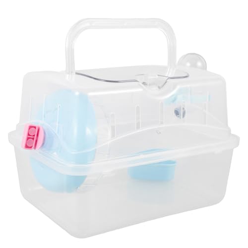 VICASKY Guinea Pig Carrier Portable Small Travel Cage with Transparent Design for Hamsters and Other Small Pets Easy to Carry for Outdoor Adventures