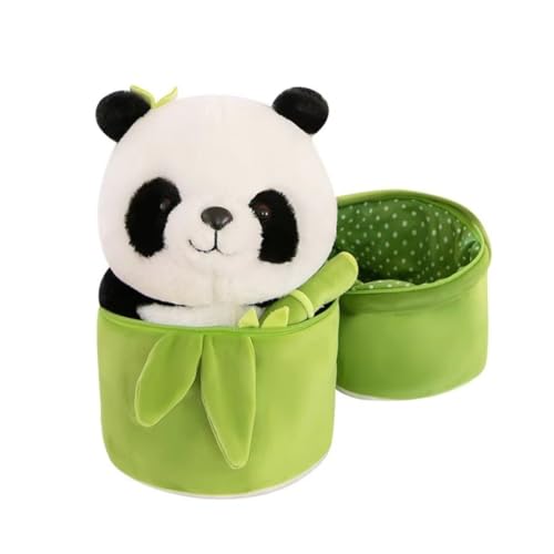 Image of EITHEO Bamboo Panda Soft Toy with Bamboo Plush, Stuffed Animal Teddy Bear for Kids, Soft Plushie Gift for Birthday, Valentine's Day & Special Occasions, 30 cm, Black & White