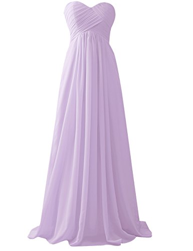 JAEDEN Bridesmaid Dresses Chiffon Wedding Party Dress Long Prom Dress Pleat Strapless Bridesmaid Dresses Lavender