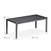 Relaxdays Gartentisch, wetterfest, auch für Terrasse und Balkon, Loungetisch, HBT: 39 x 98 x 48 cm, Outdoortisch, grau