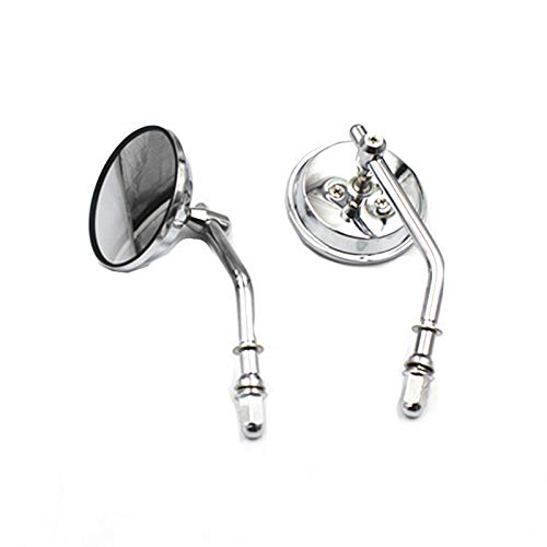 2X Motorcycle Round Rearview Mirrors For Harley Dyna Road Glide Sportster 1200 883 Bad Boy Fxstsb Softail Street Glide (Chrome) #TOP4