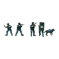 Amazon.co.jp: Freneci 1/64スケール SWAT チーム兵士ミニチュア