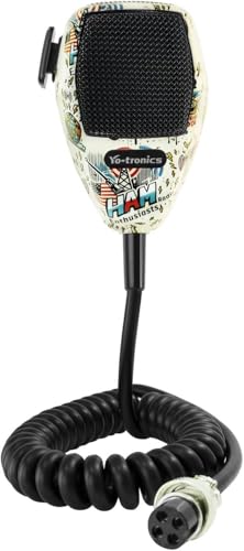 Y YO-TRONICS CB Microphone-4 Pin Noise Canceling CB Microphone Amateur Radio and SSB Communications USA HAM Edition (YTM-CB66 HAM)
