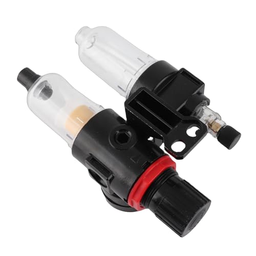 Yosoo Health Gear Druckluftwerkzeug Set mit 1/4 Zoll Luftkompressor, Präzisionsfilterregler, Wasserdruckanzeige, Feuchtigkeitsabscheider, Ölabscheider, Schmierwerkzeug