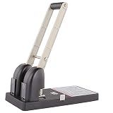 Hanchen Perforadora perforadora manual de papel de 2 agujeros, capacidad de 150 hojas, resistente, para oficina, hogar, escuela (cabezal de corte de 7 mm)